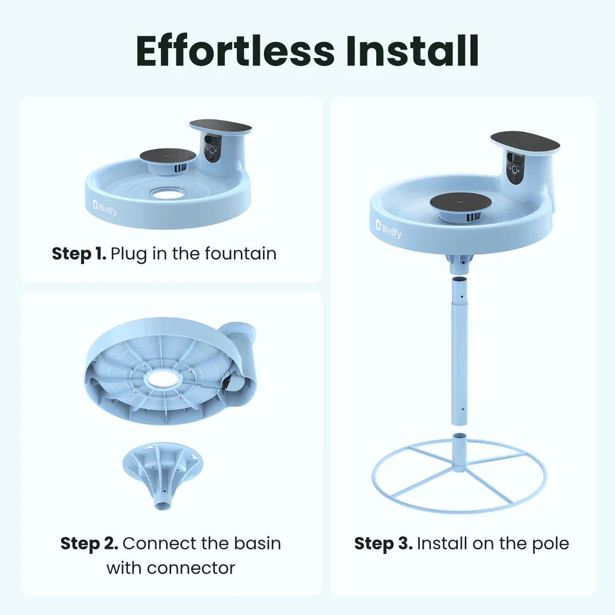 Birdfy Bath Pro - Solar-Powered Smart Birdbath with Fountain - Image 10