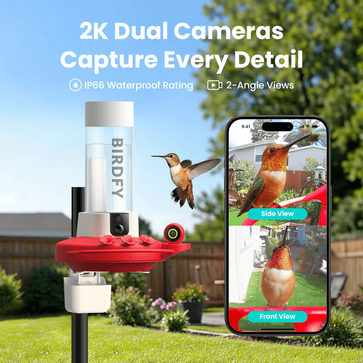 Birdfy Hum Feeder Duo - Hummingbird Feeder with Dual Camera - Image 3