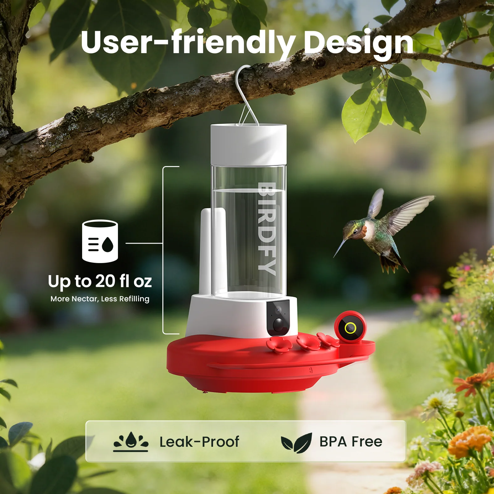 Birdfy Hum Feeder Duo - Hummingbird Feeder with Dual Camera - Image 7