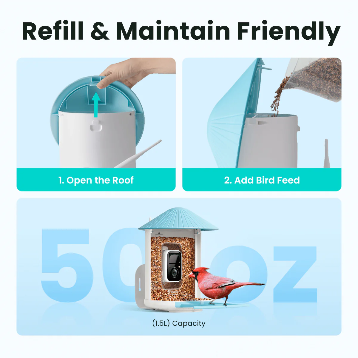 Birdfy Feeder with Solar Panel - Solar-Powered Smart Bird Feeder with Camera - Image 8